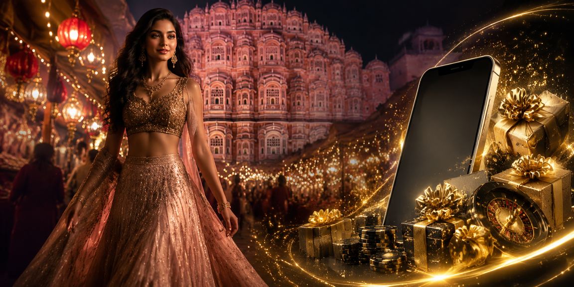 Jaipur Bollywood-themed casino bonus illustration